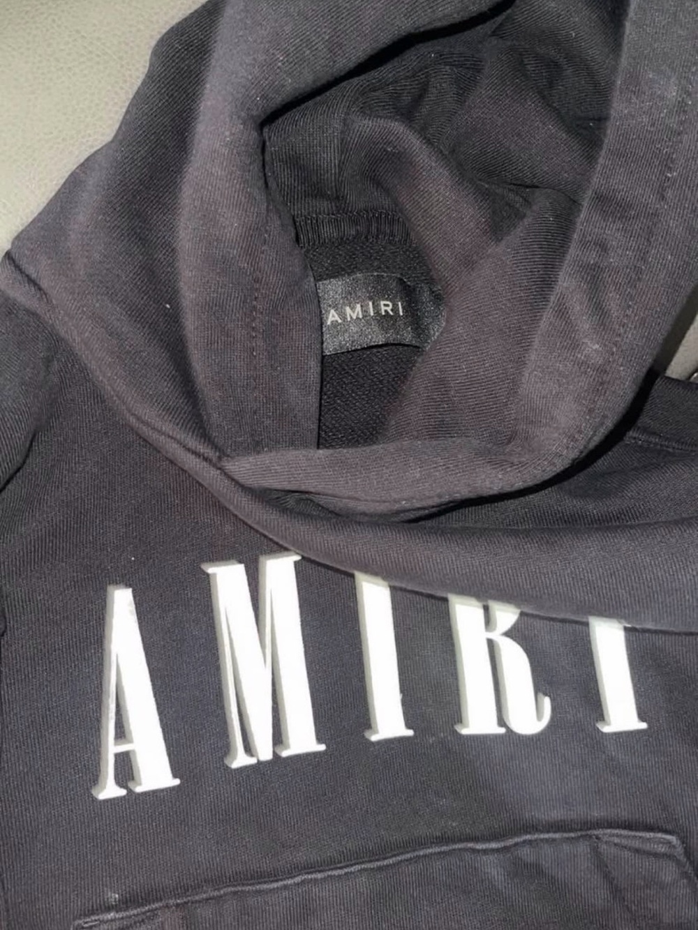 AMIRI Black youth Logo Hoodie Sweater